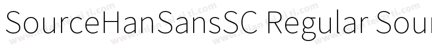 SourceHanSansSC Regular SourceHanSa字体转换